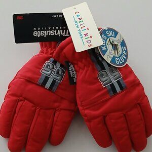 Capelli of New York Kids, - Red Thinsulate Ski Gloves